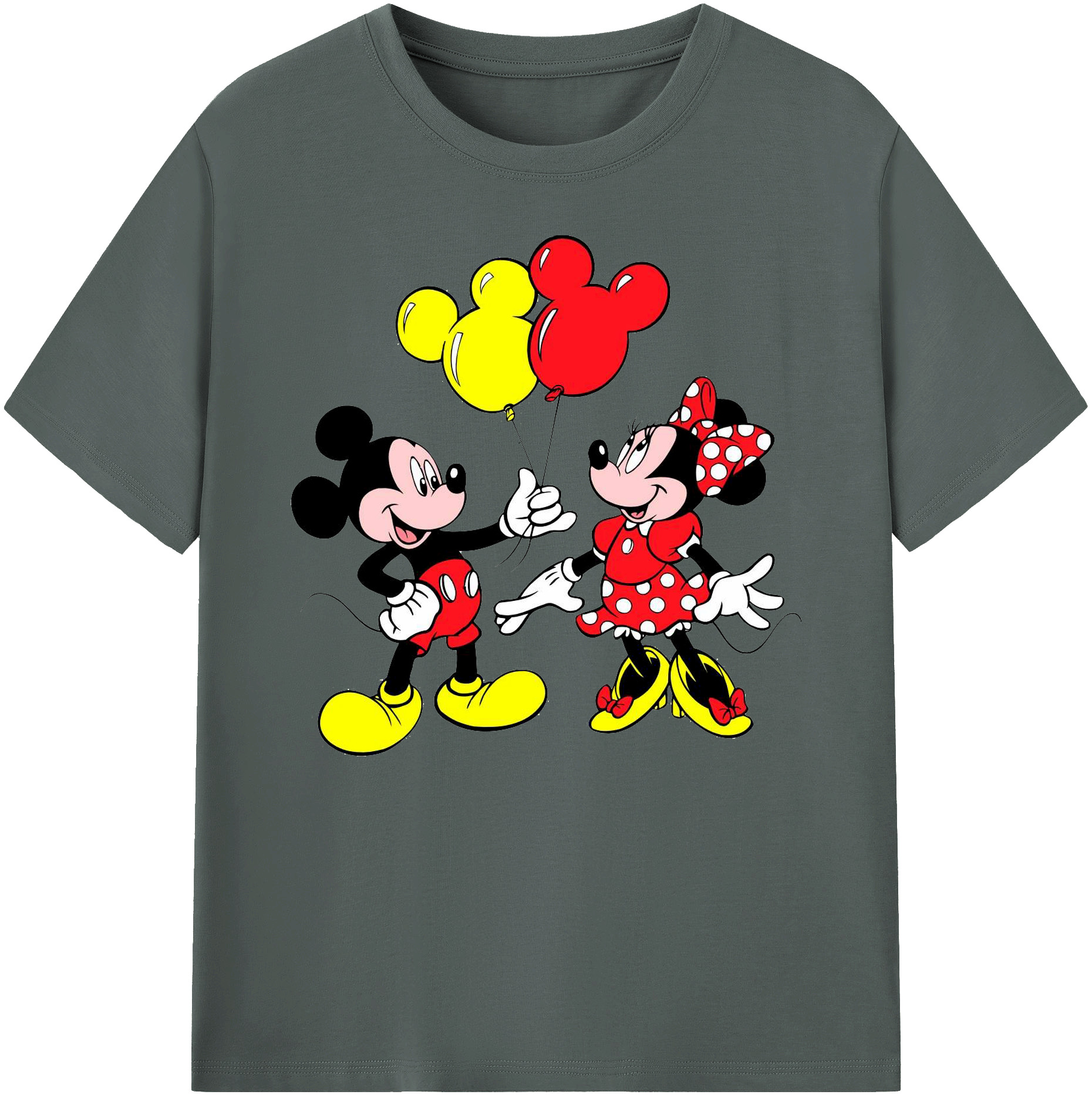 ミッキーマウス Mickey Mouse 綿100％ メンズ半袖Tシャツ｜肌触りやわらか＆通気性